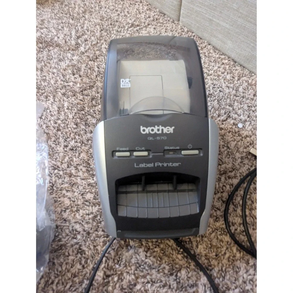 Brother QL-570 Professional Label Printer High Speed Thermal Desktop SilverBlack